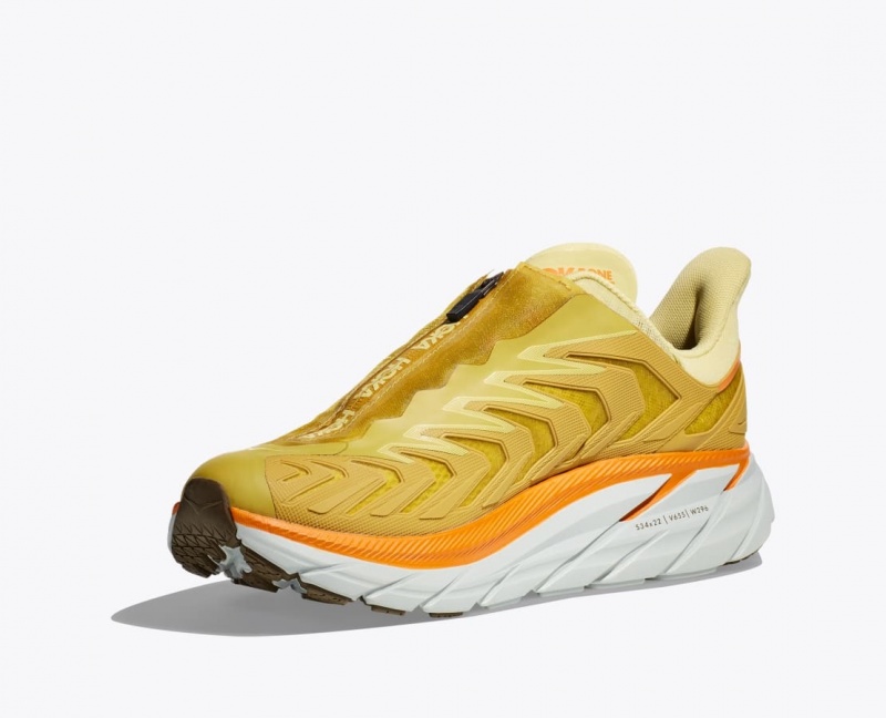 HOKA Project Clifton Women's Sneakers Light Green / Yellow | 139058XJP