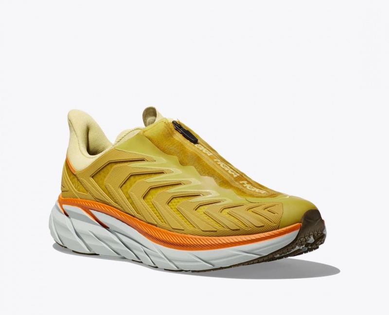 HOKA Project Clifton Women's Sneakers Light Green / Yellow | 139058XJP