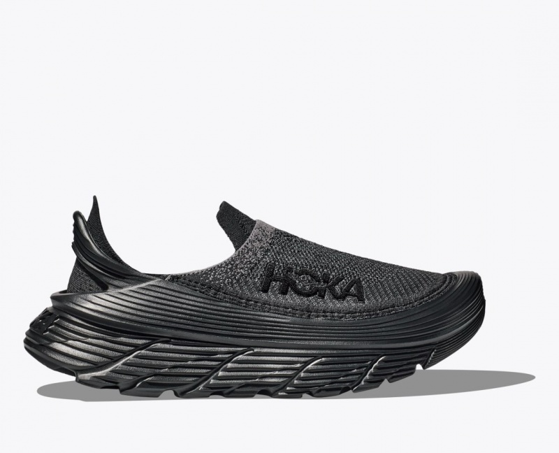 HOKA Restore TC Men\'s Walking Shoes Black | 617598QZO