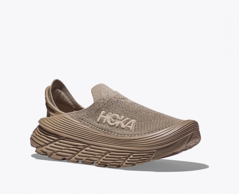 HOKA Restore TC Men's Walking Shoes Dark Brown | 418596YCI