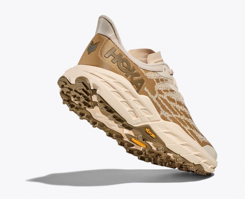 HOKA Speedgoat 5 Men's Trail Running Shoes Beige / Light Brown | 723186QGZ