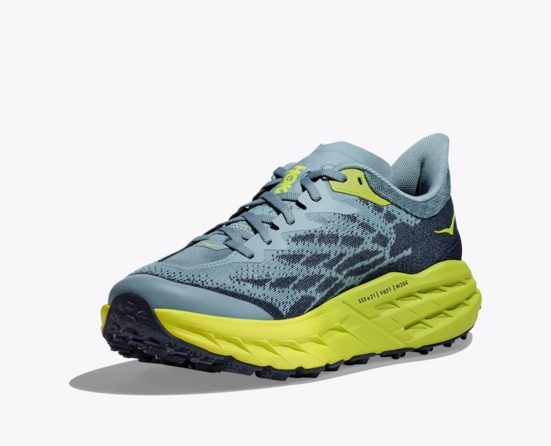 HOKA Speedgoat 5 Men's Trail Running Shoes Blue / Green / Black | 254190WXP