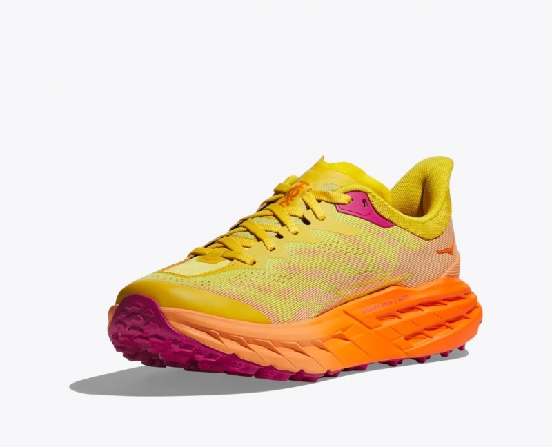 HOKA Speedgoat 5 Women's Trail Running Shoes Yellow / Orange | 608417JMH