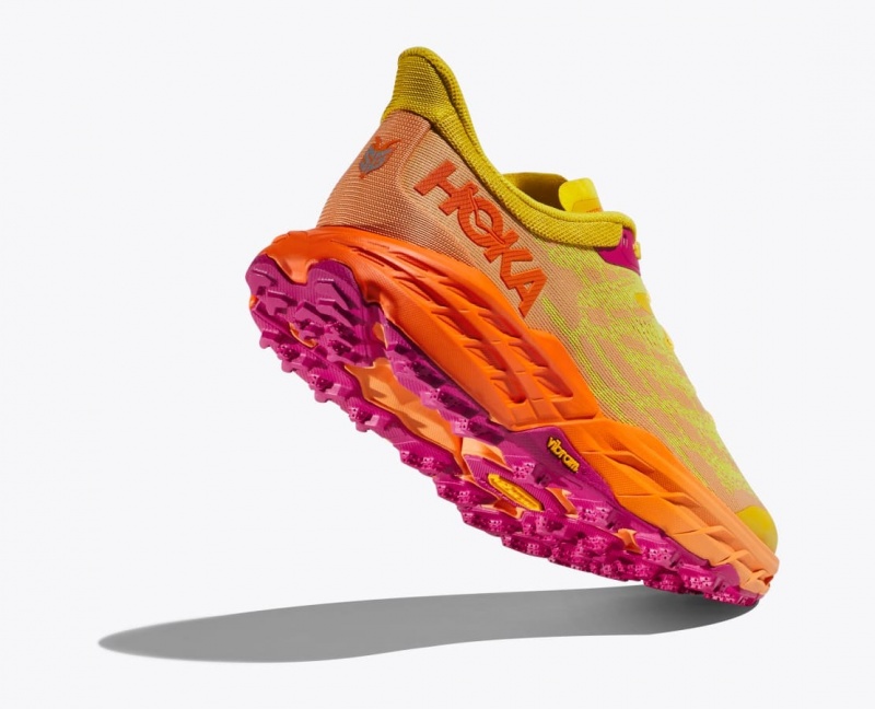 HOKA Speedgoat 5 Women's Trail Running Shoes Yellow / Orange | 608417JMH