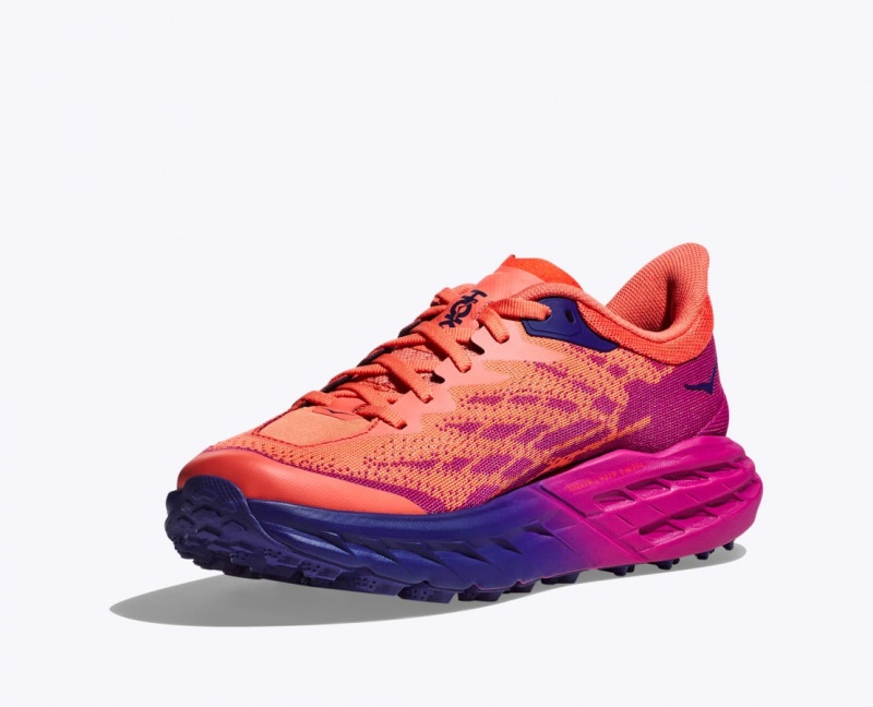 HOKA Speedgoat 5 Women's Trail Running Shoes Orange / Fuchsia | 384092PGA