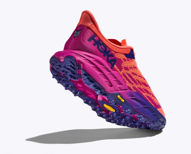 HOKA Speedgoat 5 Women's Trail Running Shoes Orange / Fuchsia | 384092PGA