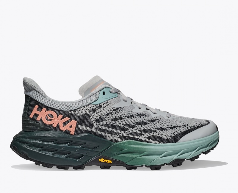 HOKA Speedgoat 5 Women\'s Trail Running Shoes Grey / Black | 932107VJI