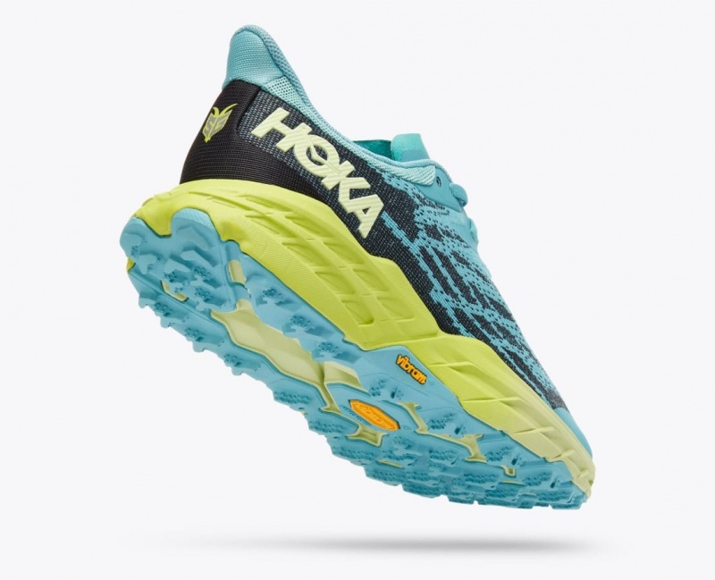 HOKA Speedgoat 5 Women's Trail Running Shoes Turquoise / Navy | 510296NEJ