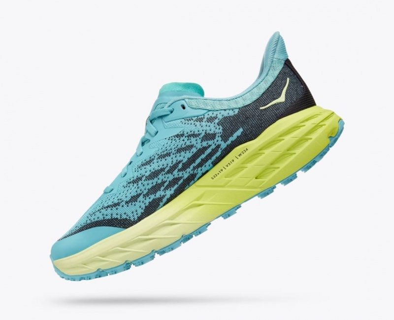 HOKA Speedgoat 5 Women's Trail Running Shoes Turquoise / Navy | 510296NEJ