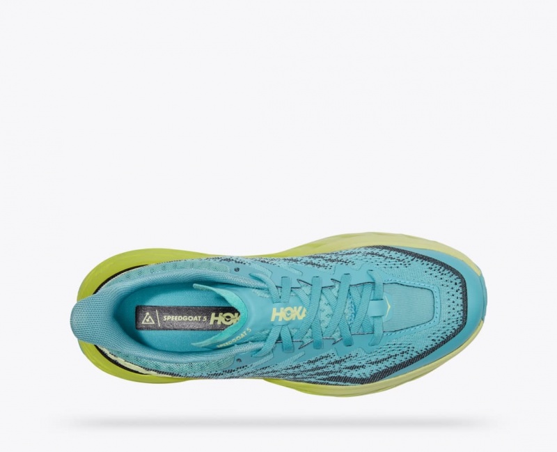 HOKA Speedgoat 5 Women's Trail Running Shoes Turquoise / Navy | 510296NEJ