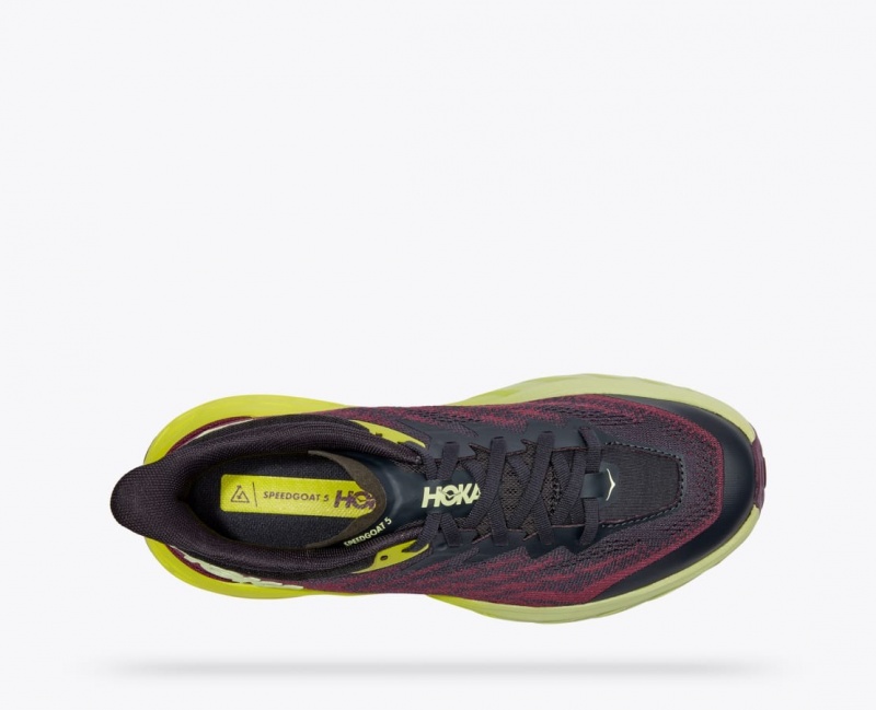 HOKA Speedgoat 5 Women's Trail Running Shoes Dark Red / Black | 348952HQN