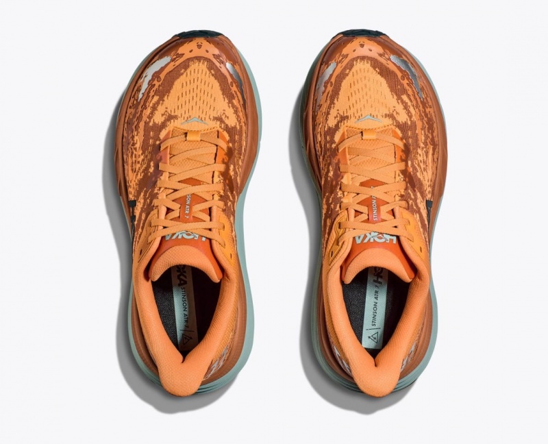 HOKA Stinson 7 Men's Trail Running Shoes Orange / Brown | 021468NVW