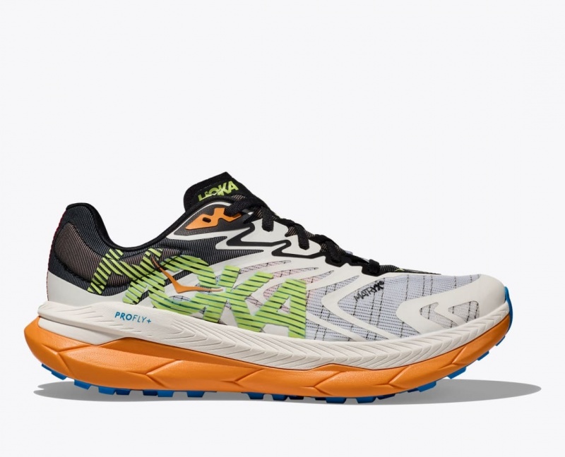 HOKA Tecton X 2 Men\'s Trail Running Shoes White / Black / Green | 658104BMD