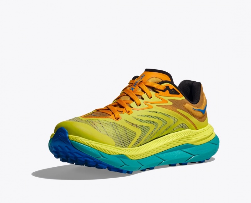 HOKA Tecton X 2 Men's Trail Running Shoes Green / Orange | 192654CWX