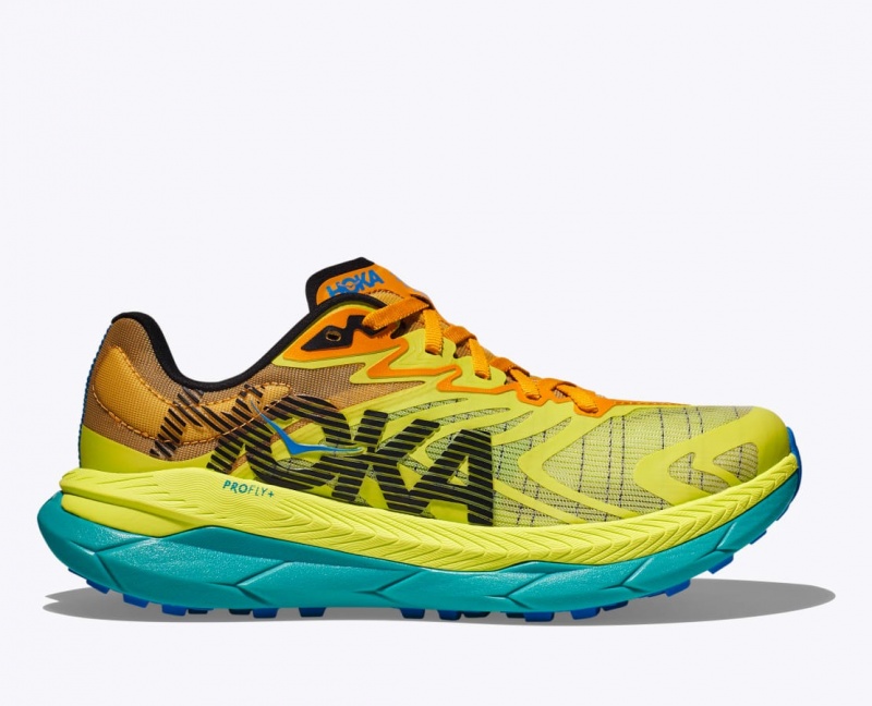 HOKA Tecton X 2 Men\'s Trail Running Shoes Green / Orange | 192654CWX