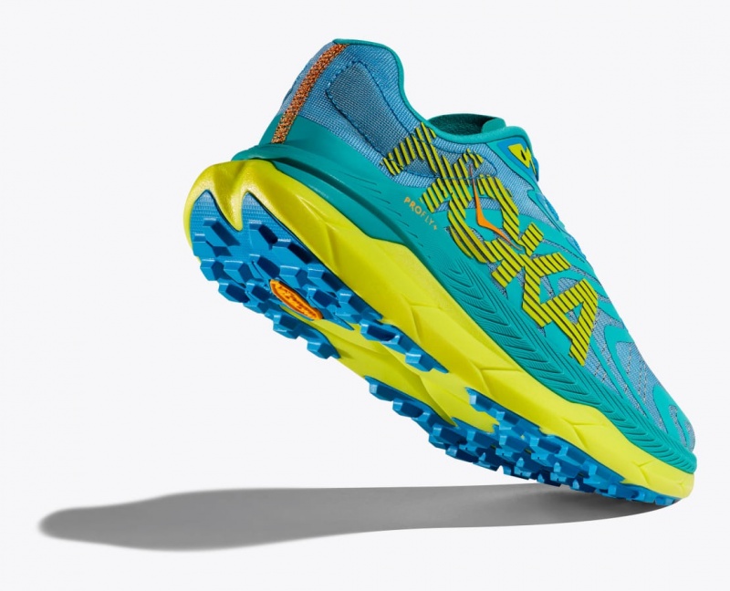 HOKA Tecton X 2 Men's Trail Running Shoes Dark Turquoise / Green | 913846ZCE