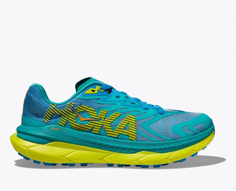 HOKA Tecton X 2 Men\'s Trail Running Shoes Dark Turquoise / Green | 913846ZCE