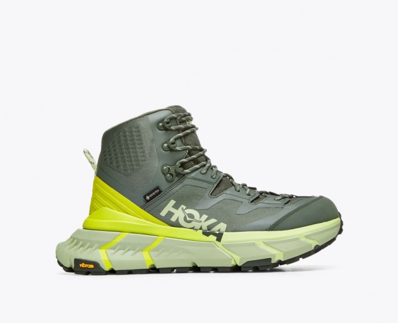 HOKA TenNine Hike GTX Men\'s Hiking Boots Green | 182463JSP