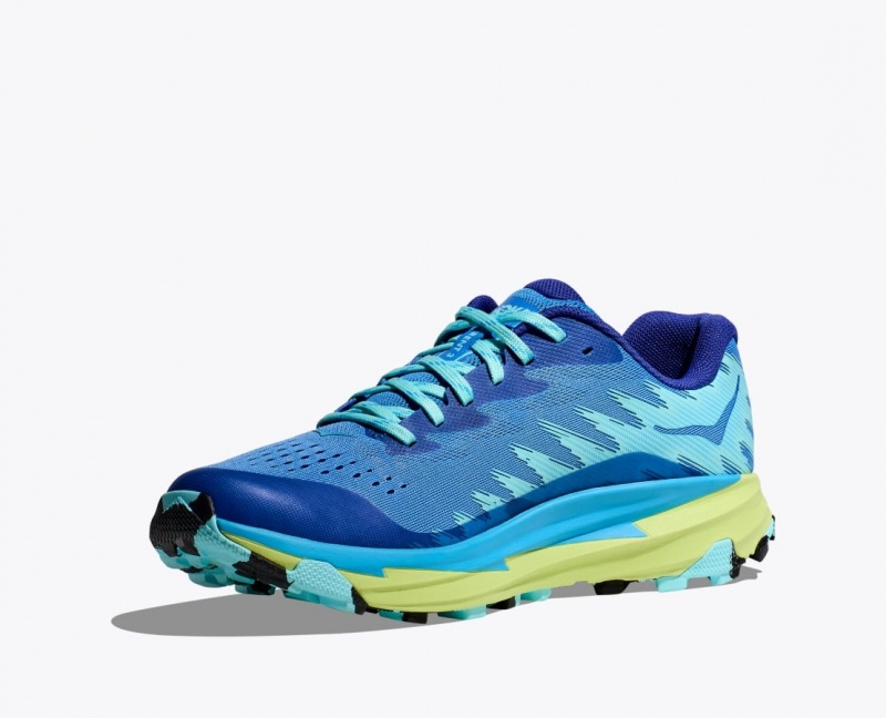 HOKA Torrent 3 Men's Trail Running Shoes Blue / Green | 826415GER