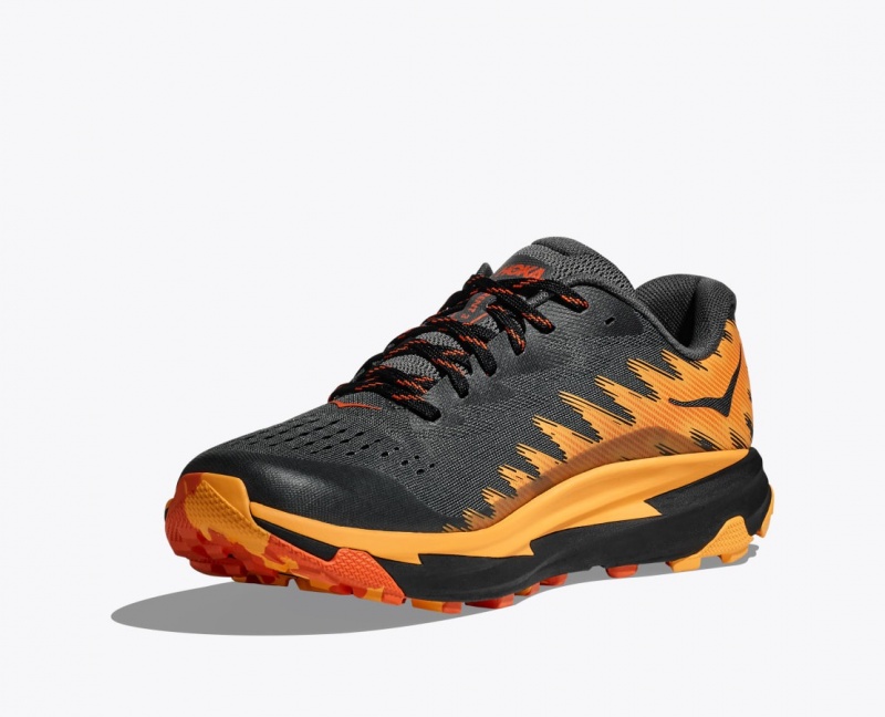 HOKA Torrent 3 Men's Trail Running Shoes Black / Orange | 146837LDP