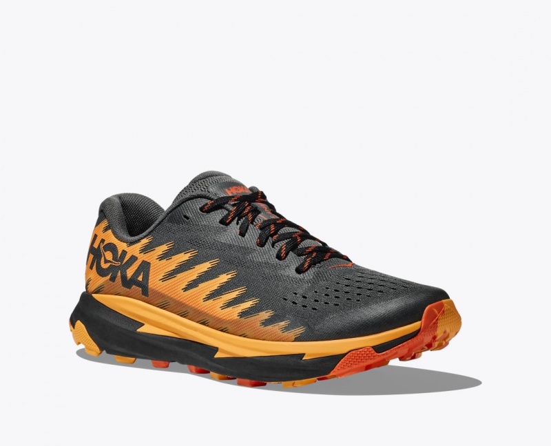 HOKA Torrent 3 Men's Trail Running Shoes Black / Orange | 146837LDP