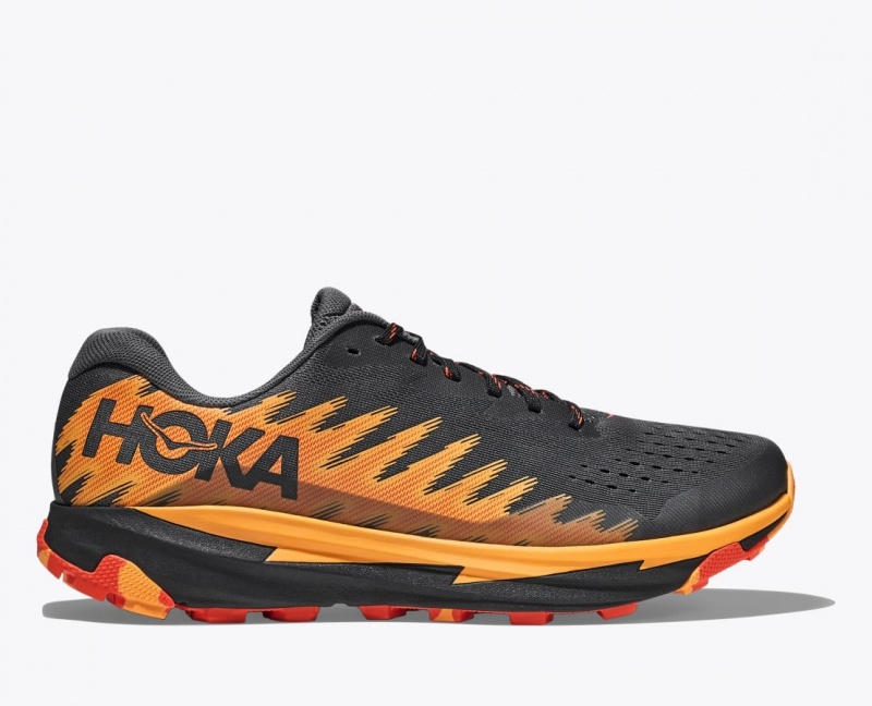 HOKA Torrent 3 Men\'s Trail Running Shoes Black / Orange | 146837LDP