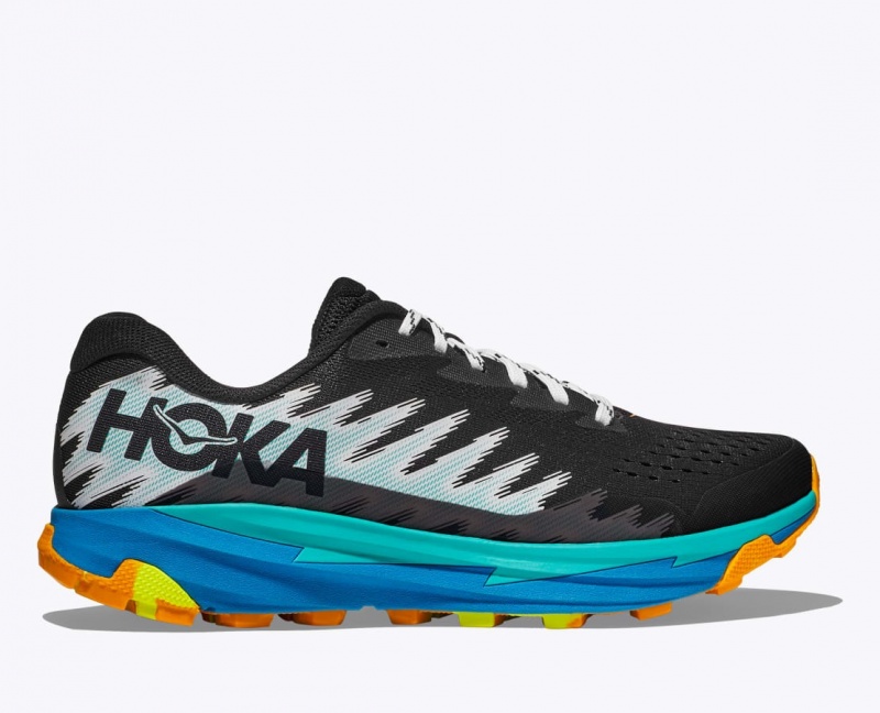 HOKA Torrent 3 Men\'s Trail Running Shoes Black / Blue | 538417EKY