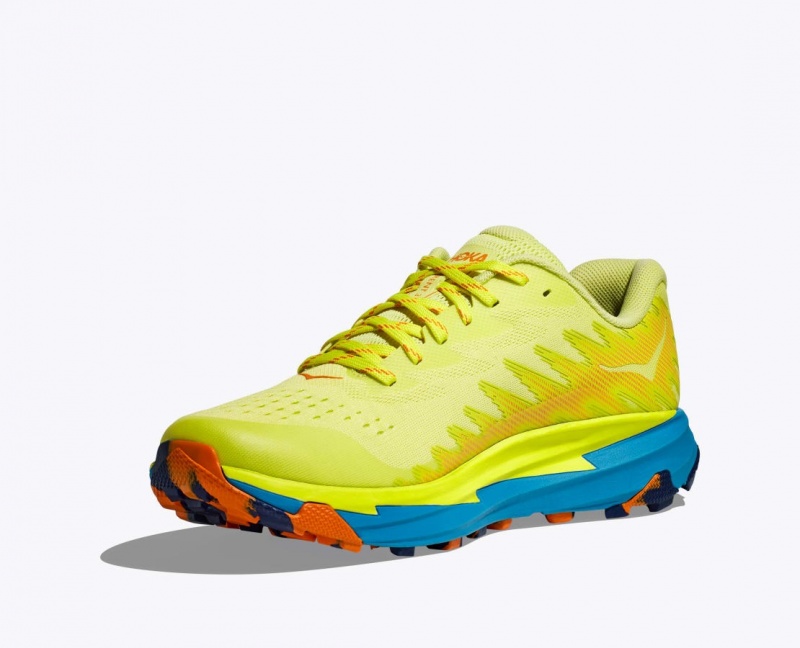 HOKA Torrent 3 Men's Trail Running Shoes Light Green / Blue | 920534YWA